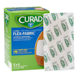 Adhesive Strip Curad Flex-Fabric 2 X 4 Inch Fabric Rectangle Tan Sterile