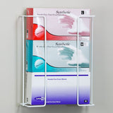 Glove Box Holder Horizontal Mounted 3-Box Capacity White 4.25 X 11.5 X 14 Inch Powder-Coated Metal - BeHope