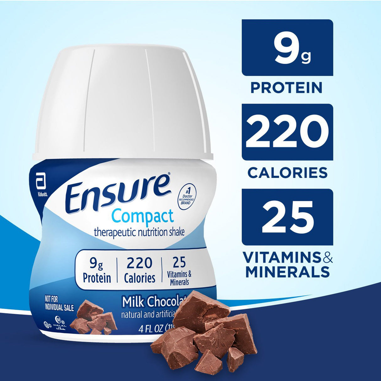 Oral Supplement Ensure® Compact Therapeutic Nutrition Shake Milk Chocolate Flavor Liquid 4 oz. Bottle - BeHope