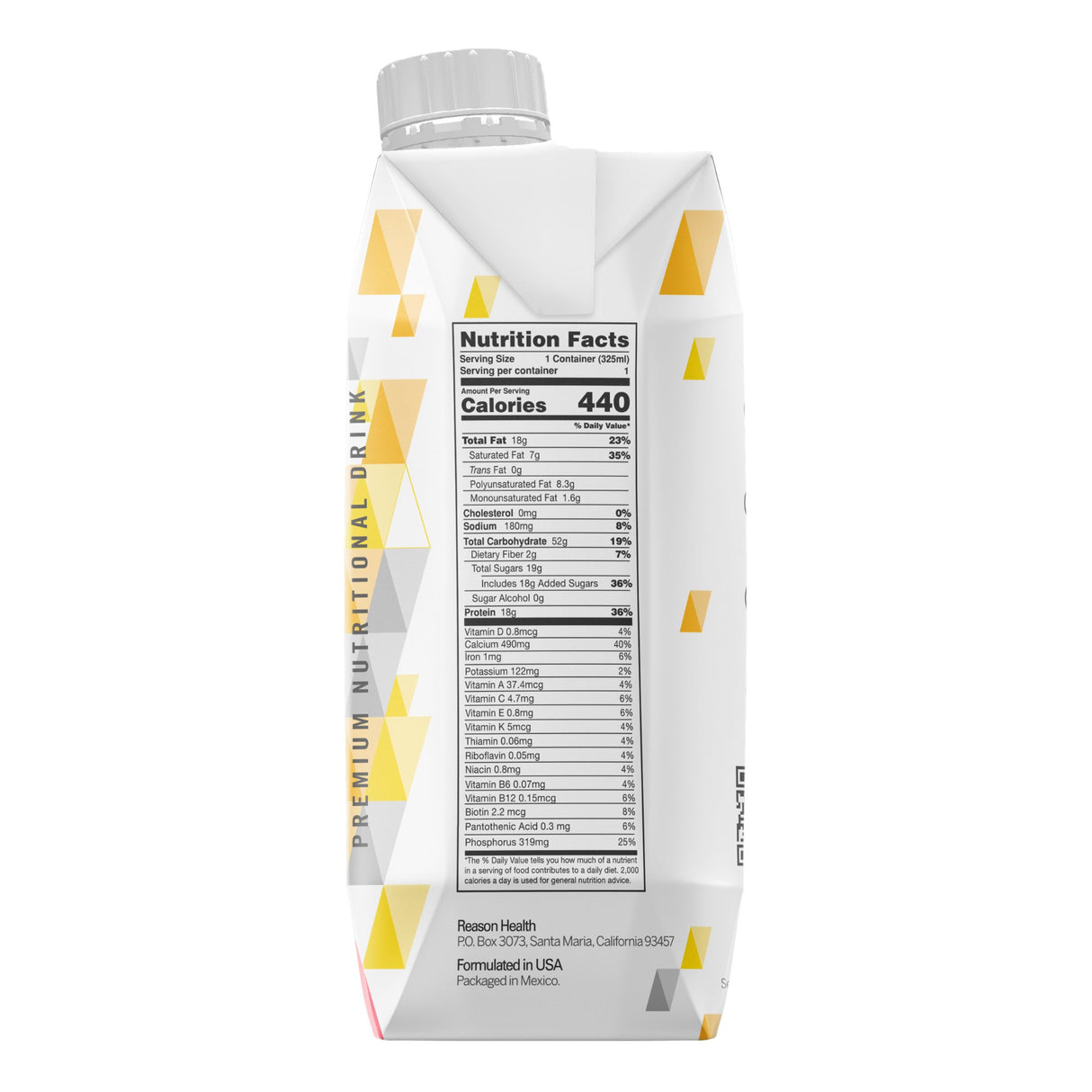Oral Supplement Reason Vanilla Flavor Liquid 11 oz. Reclosable Carton