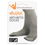 Arthritis Socks IMAK Compression Calf High Large Gray Closed Toe