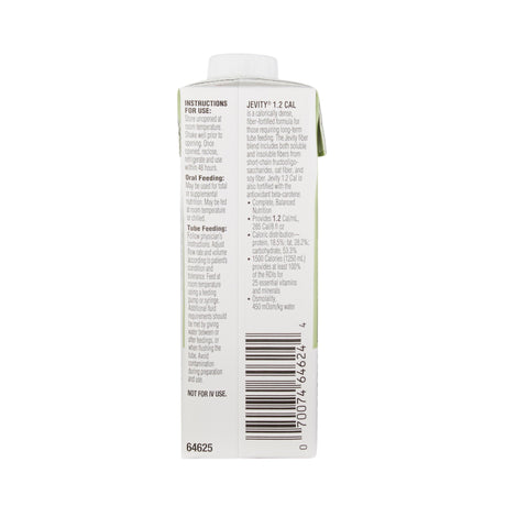 Tube Feeding Formula Jevity® 1.2 Cal with Fiber Unflavored Liquid 8 oz. Reclosable Carton - BeHope