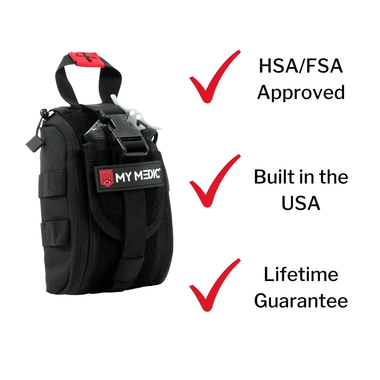 Trauma First Aid Kit My Medic TFAK Black Nylon Bag - BeHope