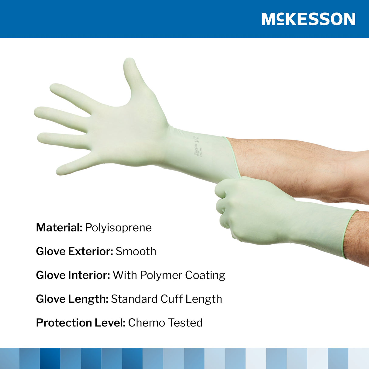 Surgical Glove McKesson Perry® Performance Plus Size 7.5 Sterile Polyisoprene Standard Cuff Length Smooth Green Chemo Tested - BeHope