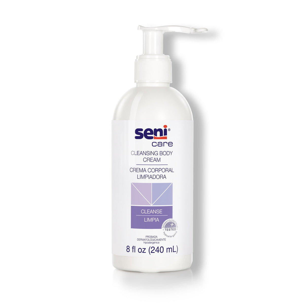 Rinse-Free Body Wash Seni Care Cream 8 oz. Pump Bottle Light Scent