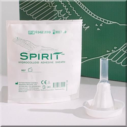Male External Catheter Spirit1 Self-Adhesive Seal Hydrocolloid Silicone Large