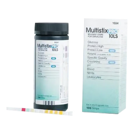 Urinalysis Reagent Multistix® Blood, Creatinine, Glucose, Ketone, Leukocytes, Nitrite, pH, Protein, Specific Gravity For Clinitek 50 Urine Chemistry Analyzer - BeHope