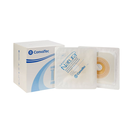 Ostomy Barrier Sur-Fit Natura® Precut, Extended Wear Durahesive® Adhesive 45 mm Flange Sur-Fit Natura® System Hydrocolloid 1 Inch Opening 4-1/2 X 4-1/2 Inch - BeHope