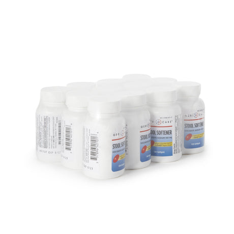 Stool Softener Geri-Care® Softgel 100 per Bottle 100 mg Strength Docusate Sodium - BeHope