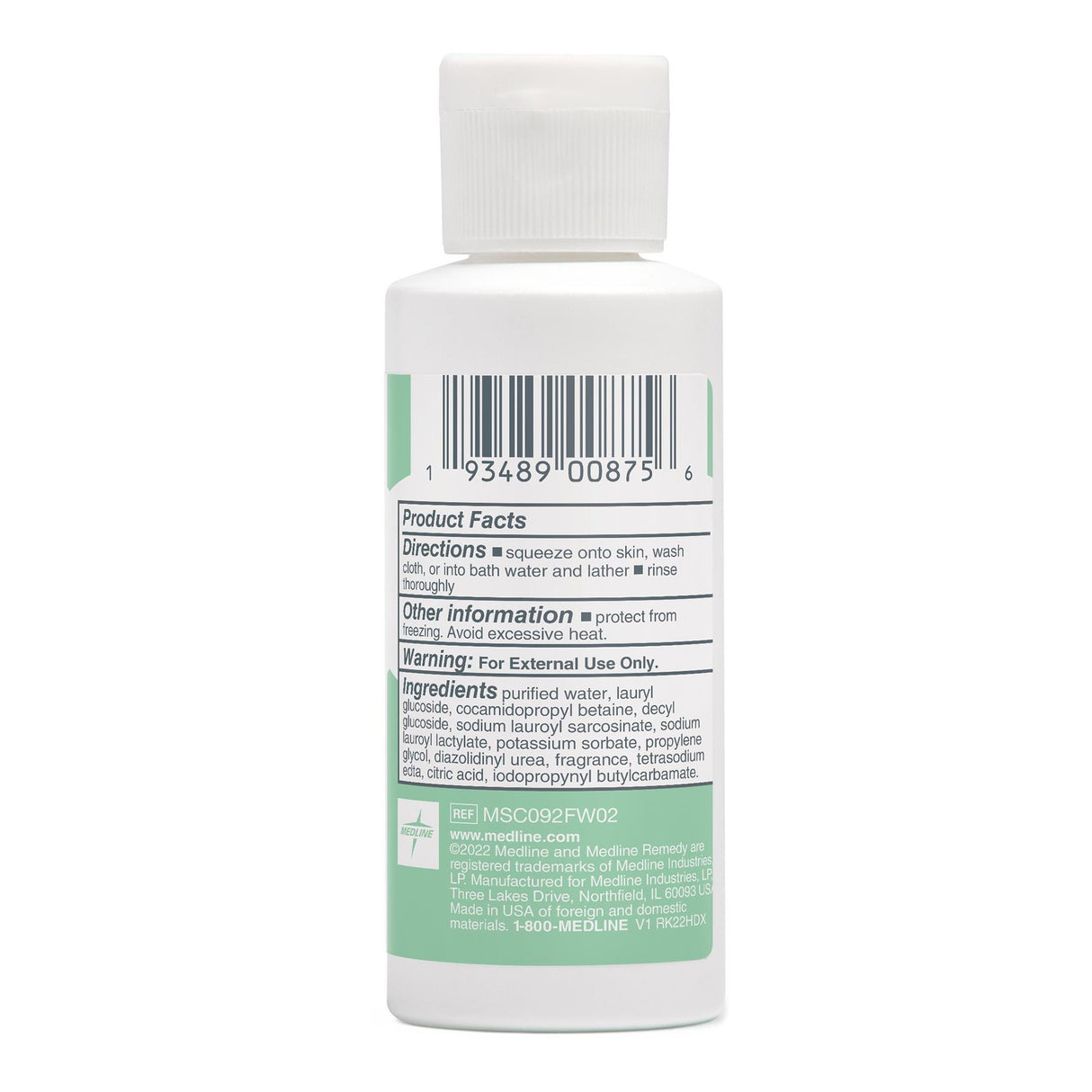 Baby Shampoo and Body Wash Remedy® 2 oz. Flip Top Bottle Fresh Linen Scent - BeHope