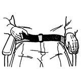 Resident-Release Wheelchair Safety Belt Skil-Care One Size Fits Most Hook and Loop Closure Screws Attached to Wheelchair