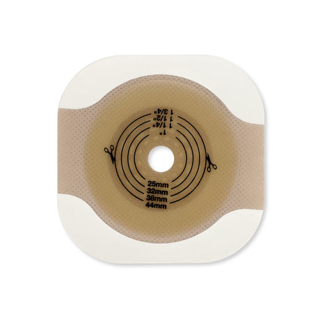 Ostomy Barrier New Image™ Flat CeraPlus™ Precut, Extended Wear Adhesive Tape Borders 1-3/4 Inch Flange Green Code 1-1/8 Inch Opening - BeHope