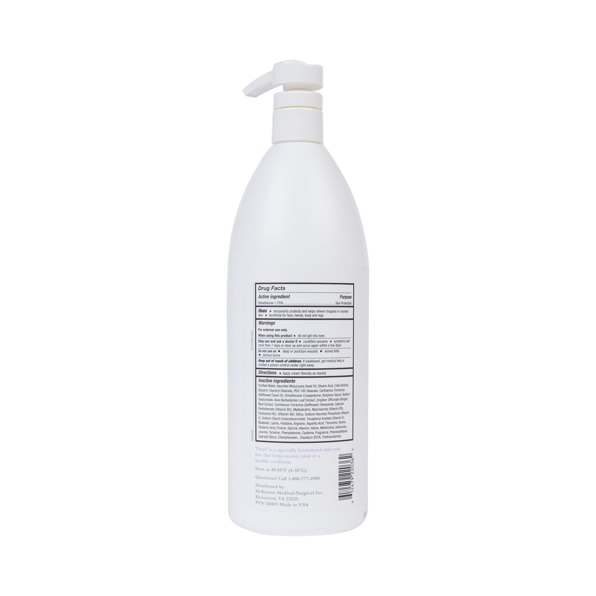 Hand and Body Moisturizer Thera 32 oz. Pump Bottle Scented Cream CHG Compatible