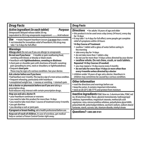 Antacid Prilosec OTC® 20 mg Strength Tablet 42 per Box - BeHope