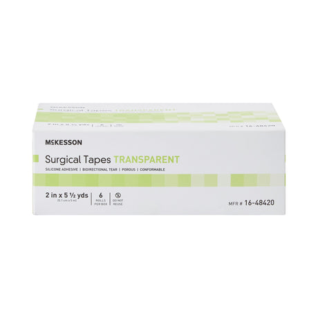 Medical Tape McKesson Transparent 2 Inch X 5-1/2 Yard Plastic / Silicone NonSterile - BeHope