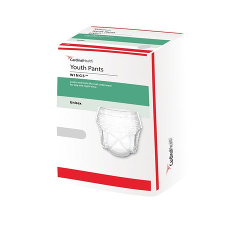 Unisex Youth Absorbent Underwear Cardinal Health™ Wings™ Pull On with Tear Away Seams Small / Medium Disposable Heavy Absorbency - BeHope