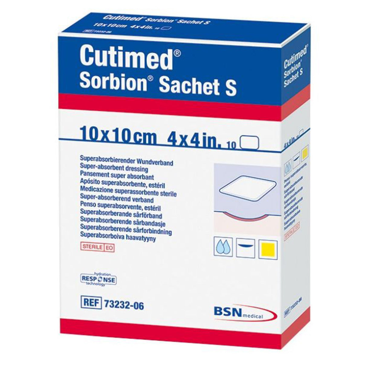 Gelling Fiber Wound Dressing Cutimed Sorbion Sachet S 4 X 4 Inch Square Sterile
