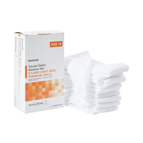 Elastic Net Retainer Dressing McKesson Tubular Elastic 40-1/2 Inch X 25 Yard (102.9 cm X 22.9 m) Size 10 White X-Large Chest / Back / Perineum / Axilla NonSterile - BeHope