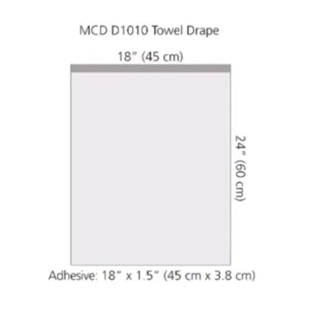 General Purpose Drape Towel Drape with Adhesive Strip 18 W X 24 L Inch Sterile - BeHope