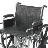 Bariatric Wheelchair McKesson Dual Axle Desk Length Arm Swing-Away Elevating Legrest Black Upholstery 22 Inch Seat Width Adult 450 lbs. Weight Capacity - BeHope