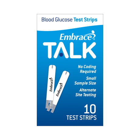Blood Glucose Test Strips Embrace® 10 Strips per Pack - BeHope