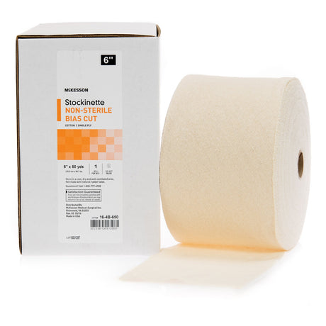 Bias Cut Stockinette McKesson Cotton 6 Inch X 50 Yard Size 2 Beige NonSterile - BeHope