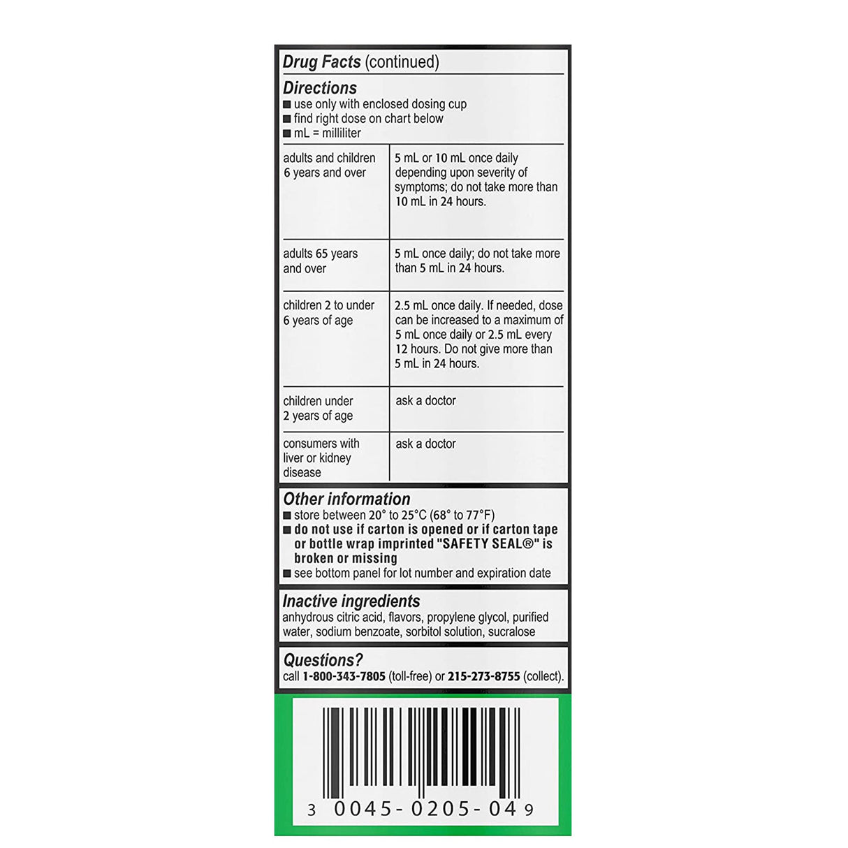 Children's Allergy Relief Children's Zyrtec 1 mg / 1 mL Strength Syrup 4 oz. - BeHope