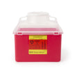 Sharps Container BD™ Red Base 11-1/2 H X 12-4/5 W X 8-4/5 D Inch Vertical Entry 3.5 Gallon - BeHope
