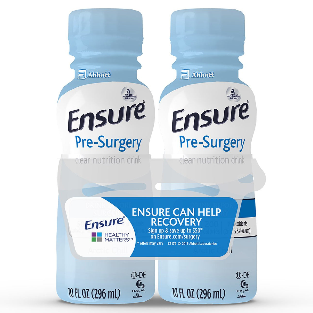 Oral Supplement Ensure® Pre-Surgery Clear Carbohydrate Drink Strawberry Flavor Liquid 10 oz. Bottle - BeHope