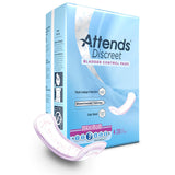 Bladder Control Pad Attends® Discreet Maximum 13 Inch Length Heavy Absorbency Polymer Core One Size Fits Most - BeHope