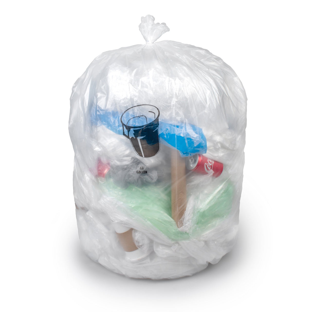 Trash Bag Colonial Bag 15 gal. Clear LLDPE 0.60 mil 24 X 32 Inch X-Seal Bottom Flat Pack