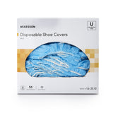 Shoe Cover McKesson One Size Fits Most Shoe High Nonskid Sole Blue NonSterile - BeHope