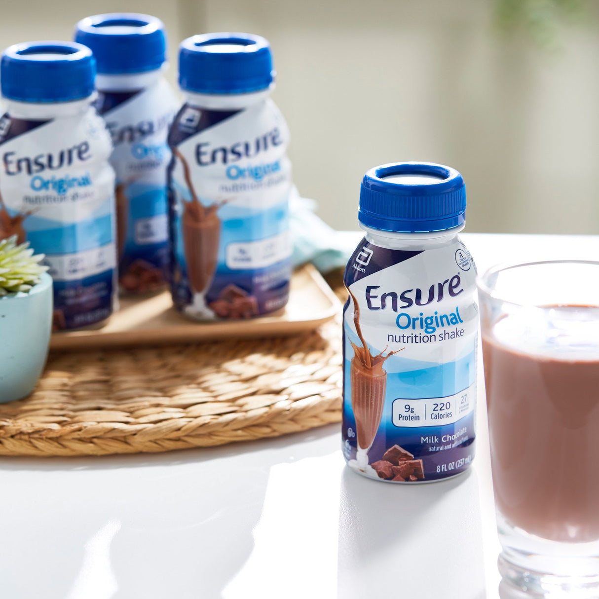 Oral Supplement Ensure® Original Shake Milk Chocolate Flavor Liquid 8 oz. Bottle - BeHope