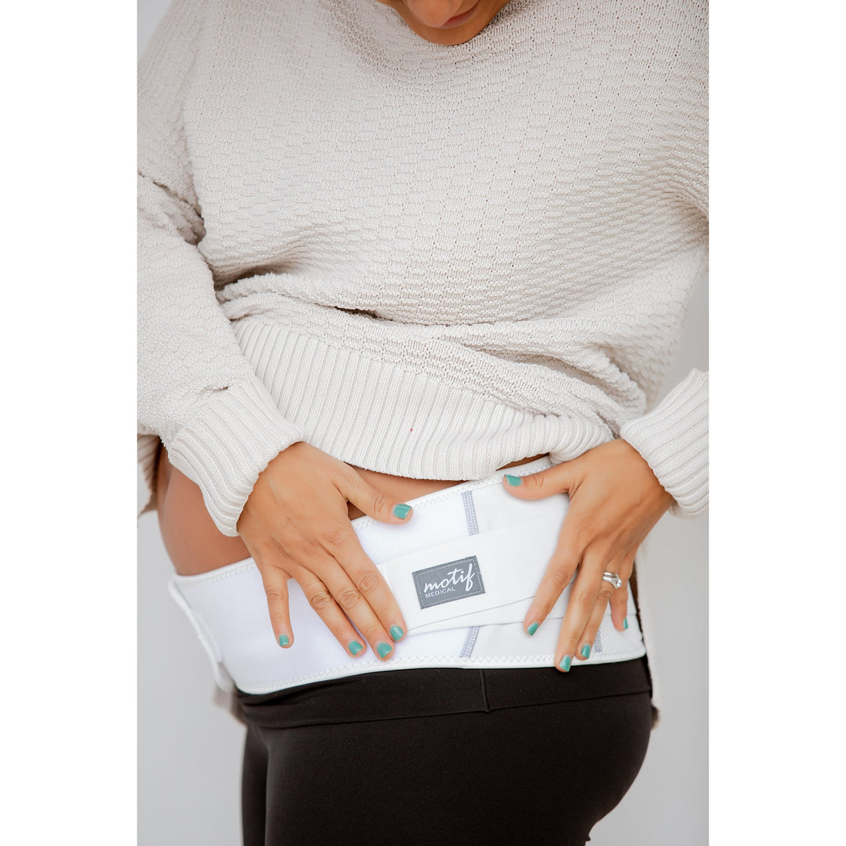 Maternity Support Belt Medium Hook and Loop Closure 41 to 48 Inch Under Belly Circumference Adult - BeHope