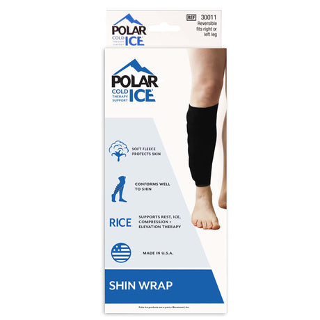 Cold Pack with Wrap Polar Ice® Shin Small 12 to 14 Inch Circumference Neoprene / Water Reusable - BeHope