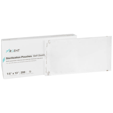 Sterilization Pouch McKesson Argent™ Sure-Check® Ethylene Oxide (EO) Gas / Steam 7-1/2 X 13 Inch Transparent / Blue Self Seal Paper / Film - BeHope