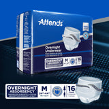 Unisex Adult Absorbent Underwear Attends Overnight Pull On with Tear Away Seams Medium Disposable Heavy Absorbency
