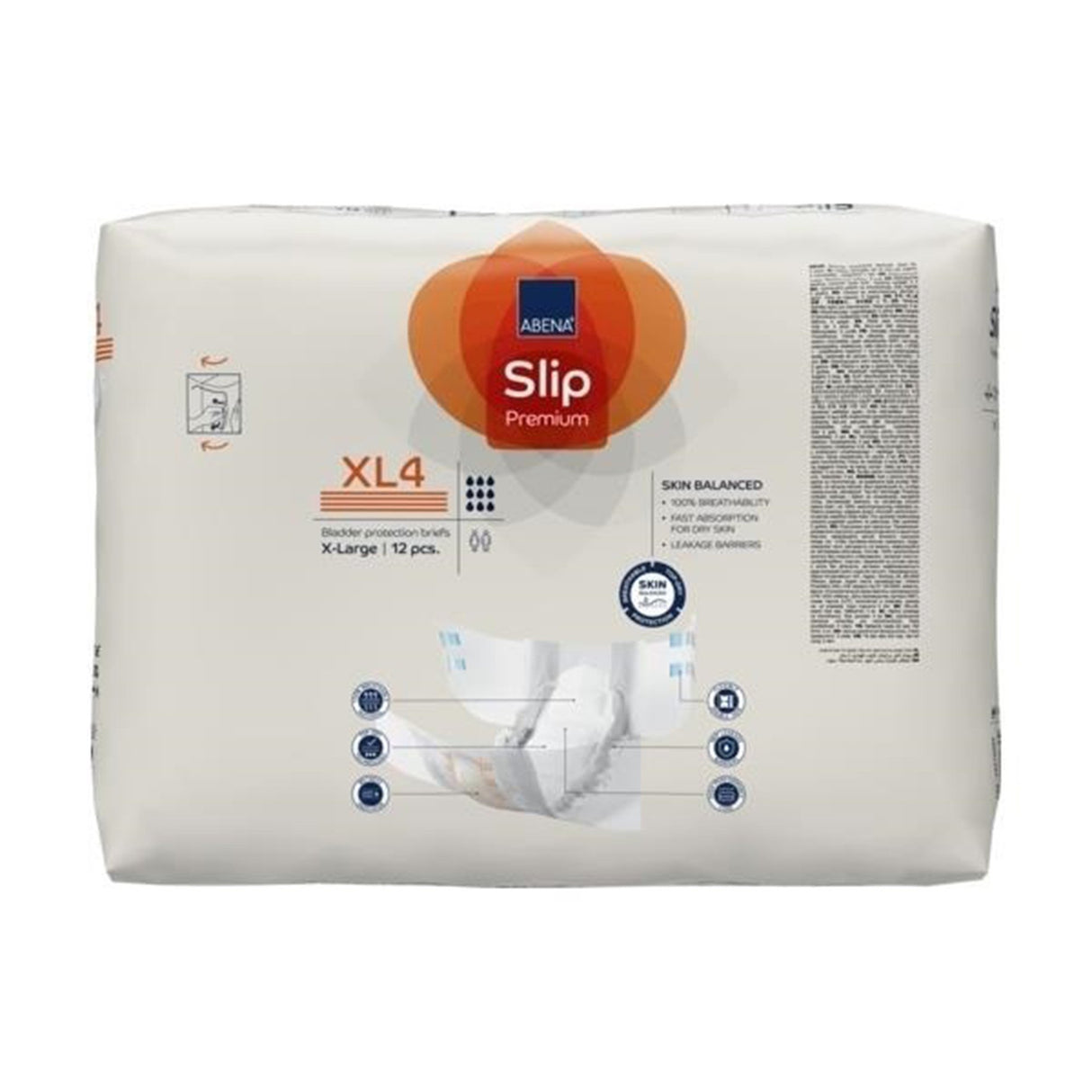 Unisex Adult Incontinence Brief Abena® Slip Premium XL4 X-Large Disposable Heavy Absorbency - BeHope