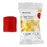 Cast Tape McKesson 2 Inch X 12 Foot Fiberglass Red - BeHope