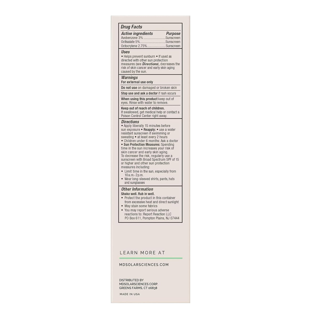 Facial Moisturizer with Sunscreen MDSolarsciences Tint + Tone SPF 50 1.7 oz. Tube Scented Cream