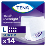 Unisex Adult Absorbent Underwear TENA ProSkin Overnight™ Super Pull On with Tear Away Seams Large Disposable Heavy Absorbency - BeHope