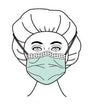 Surgical Mask Precept® Sensitive Skin Plus ASTM Level 1 Tie Closure One Size Fits Most - BeHope