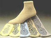 Slipper Socks Care-Steps® Unisex Adult Large Double Tread Single Patient Use Beige - BeHope