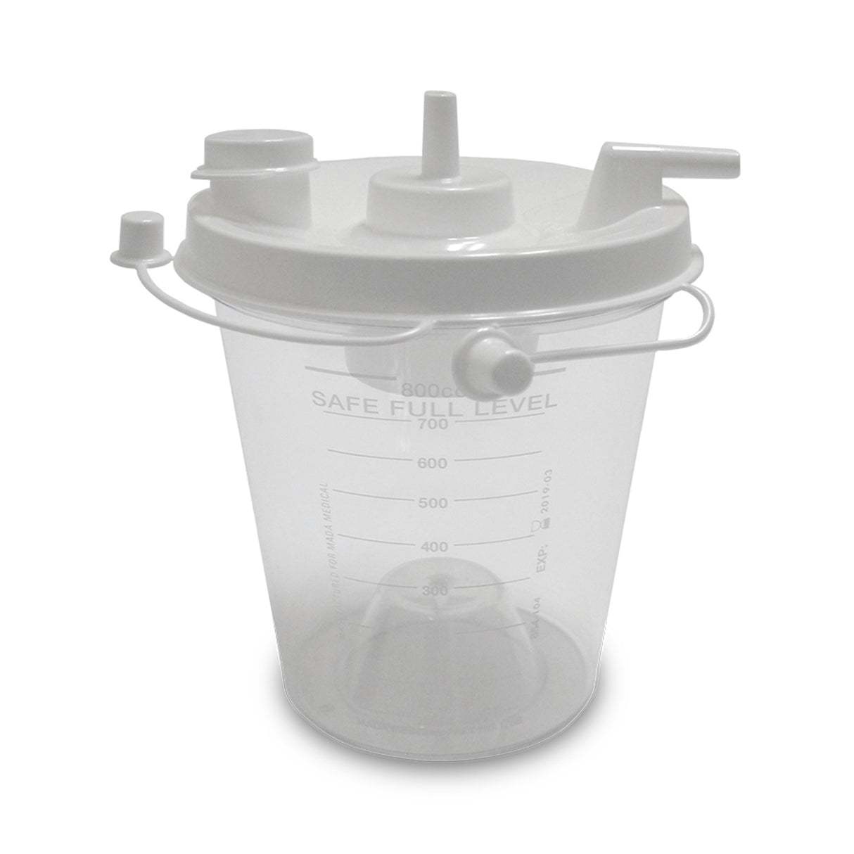 Suction Collection Bottle 800 mL Pour Lid - BeHope
