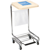 Hamper Stand McKesson Soiled Linen Rectangular Opening 30 to 33 gal. Capacity Foot Pedal Self-Closing Lid - BeHope