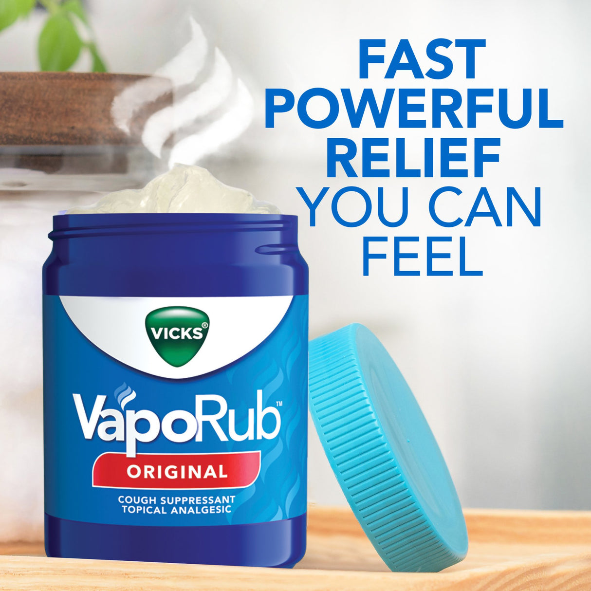 Chest Rub Vicks® VapoRub® 4.8% - 1.2% - 2.6% Strength Ointment 3.53 oz. - BeHope