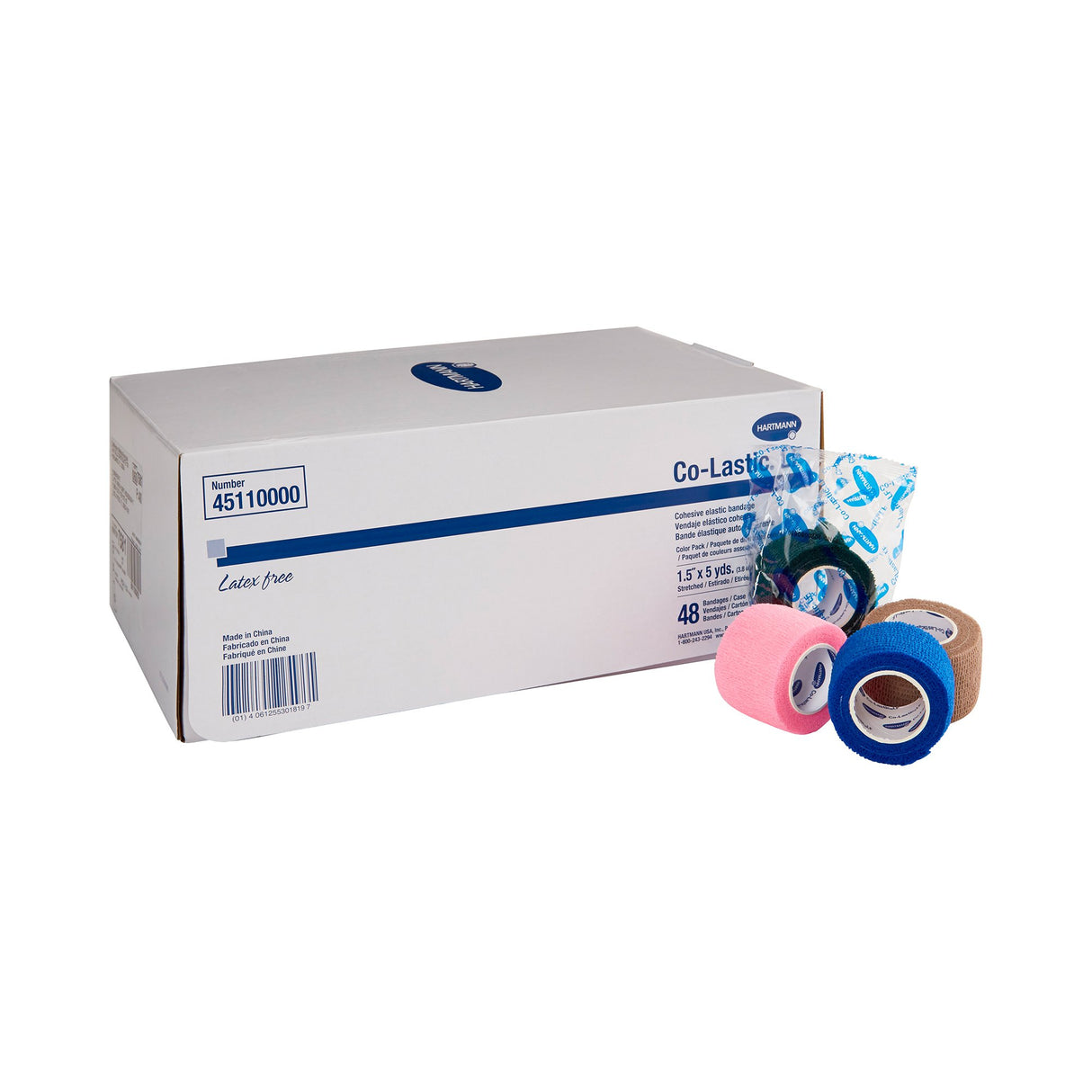 Cohesive Bandage Co-Lastic® 1-1/2 Inch X 5 Yard Self-Adherent Closure Assorted Colors NonSterile Standard Compression - BeHope