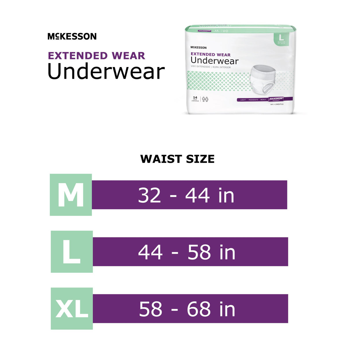 Unisex Adult Absorbent Underwear McKesson Pull On with Tear Away Seams Medium Disposable Heavy Absorbency - BeHope