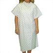 Patient Exam Gown One Size Fits Most Snowflake Print Reusable - BeHope