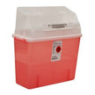 Sharps Container GatorGuard™ In-Room™ Translucent Red Base 8-3/4 H X 12-1/4 W X 12-1/4 D Inch Horizontal Entry 2 Gallon - BeHope
